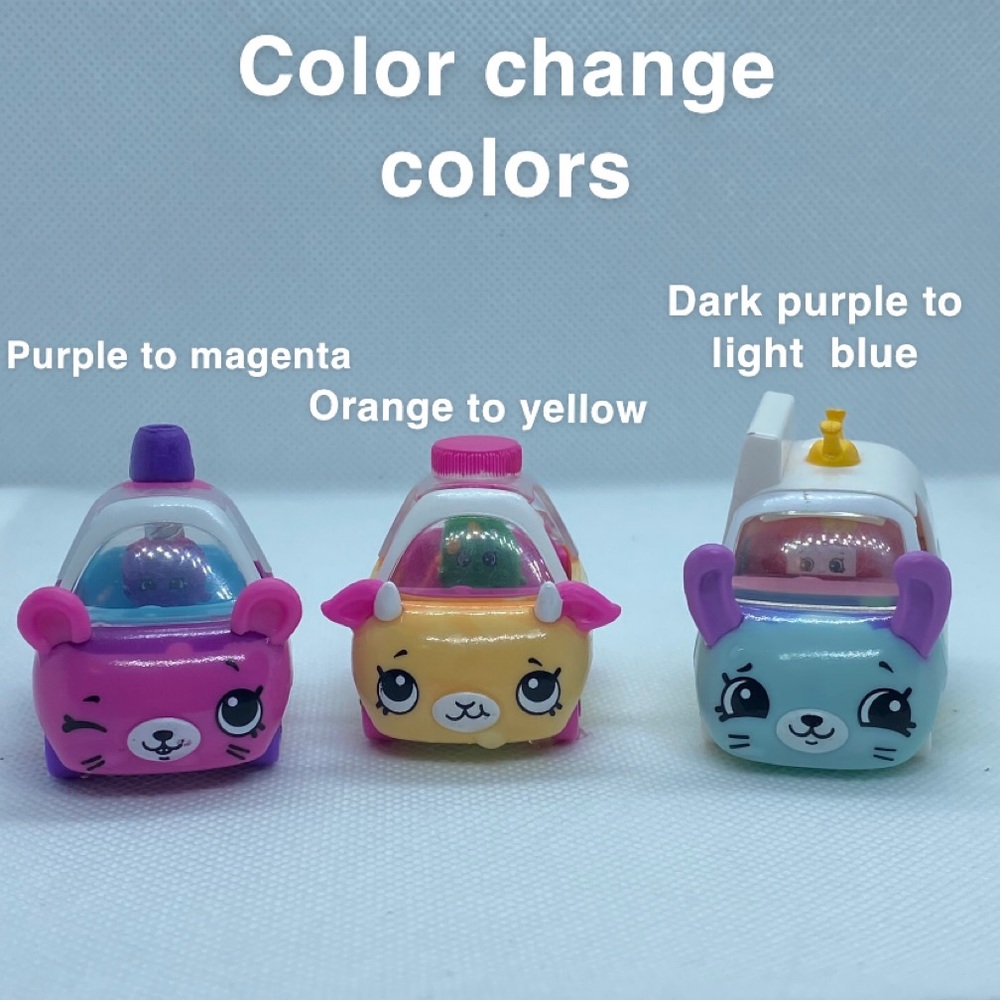 3 pack of color changing cutie cars